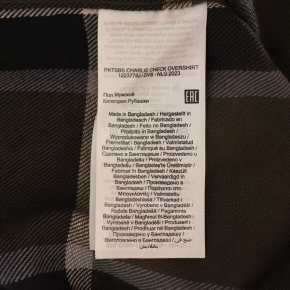 Produkt Green Flannel XL Buttoned Plaid Pocket Long Sleeve Thick Sweater T-Shirt - Picture 13 of 15